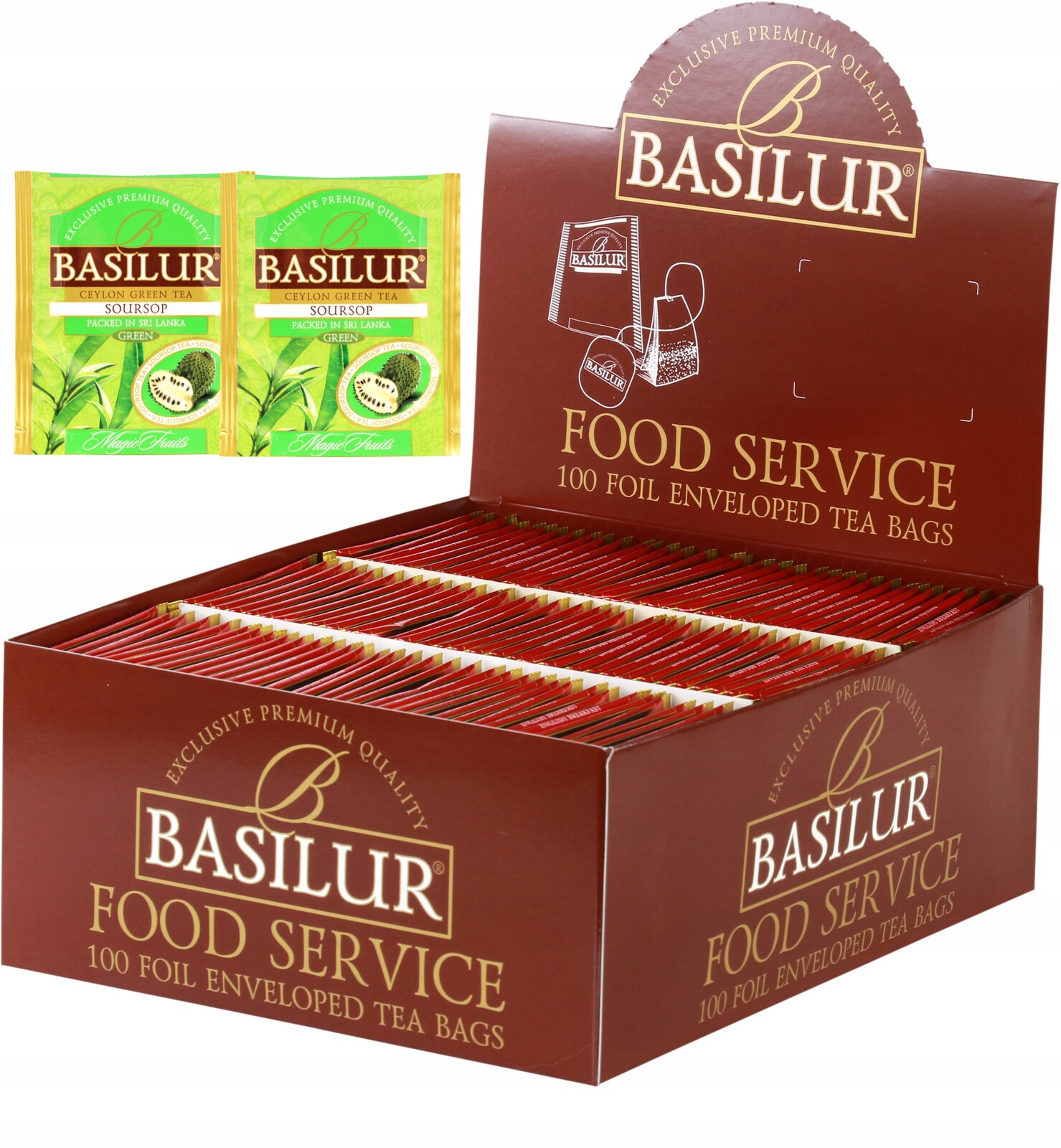 Zelený čaj Basilur Soursop Graviola sáčky HoReCa 100 ks