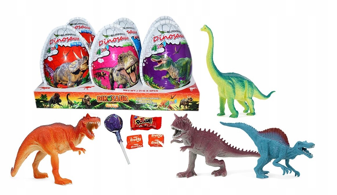 Vajíčko s hračkou Dinosaurus sladkosti 6 x 20 g
