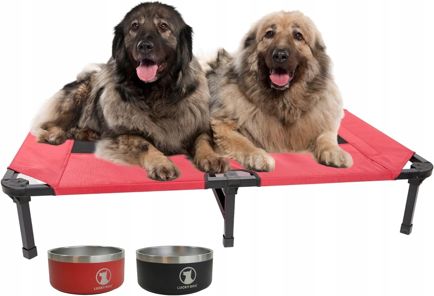 Pelíšek pro psy červený Pelíšek Na Rámu Na Nohách 55 kg 9 Cm