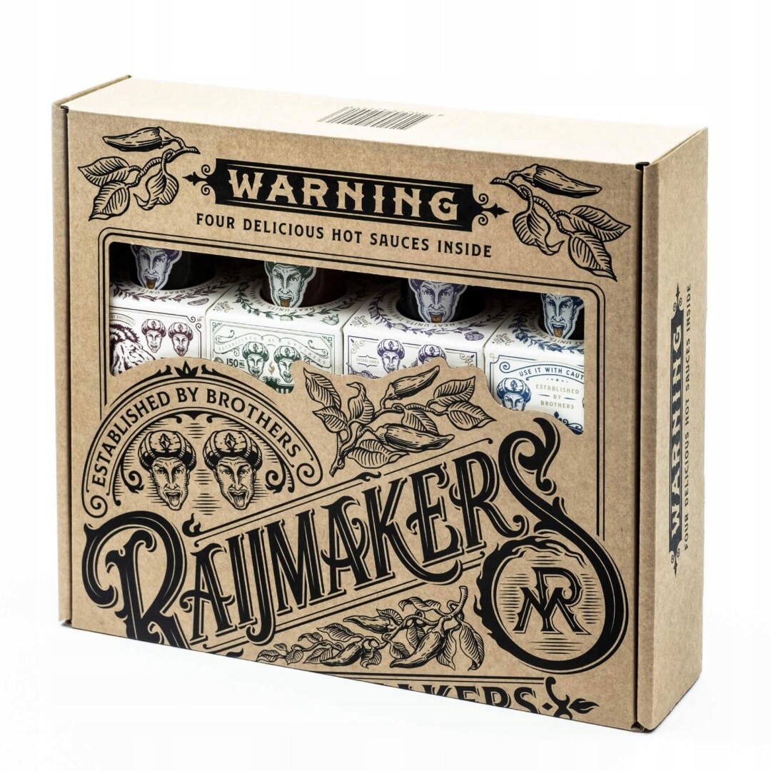 Sada chilli omáček Raijmakers Heetmakers Ideální Jako Dárek, 4 x 150 ml
