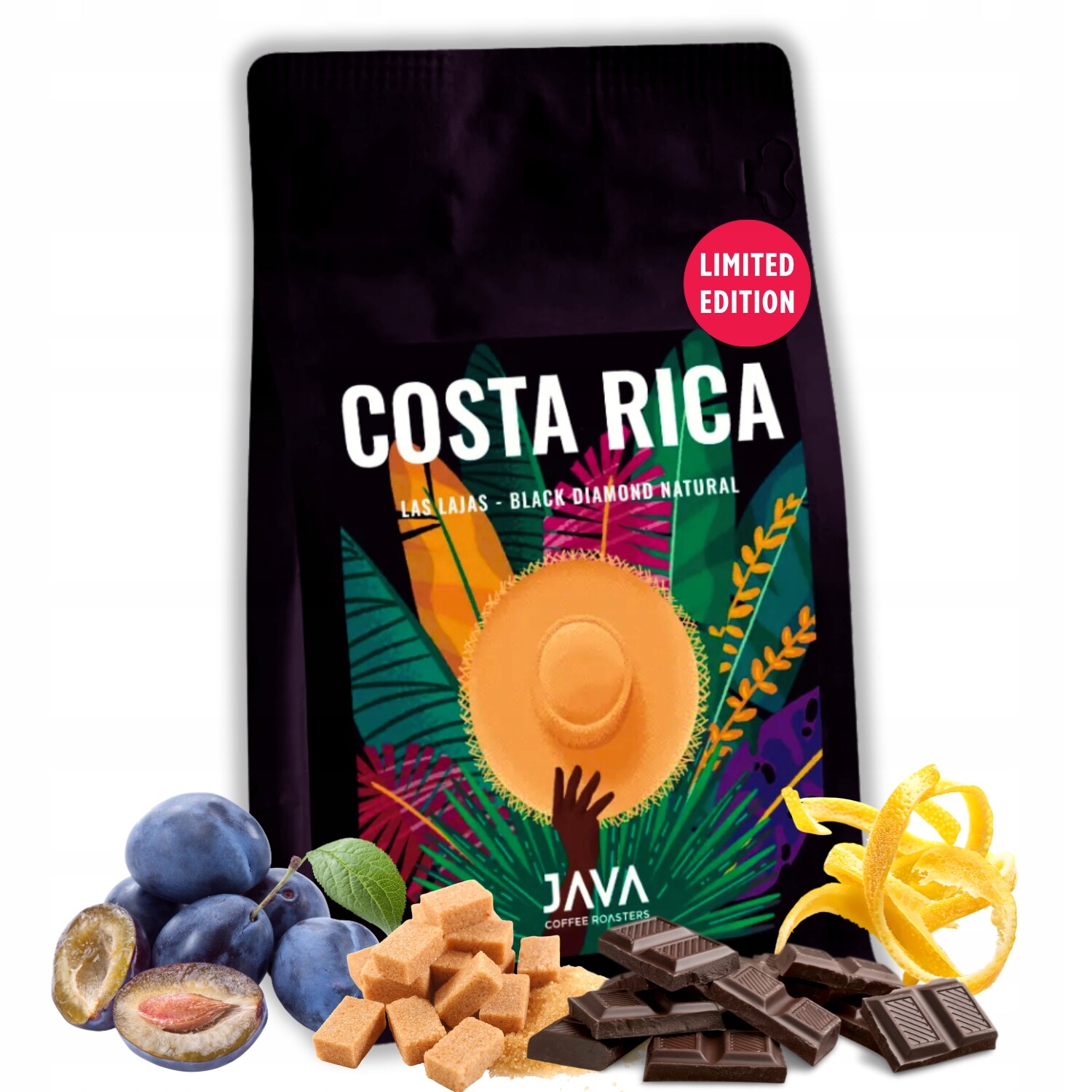 Káva zrnková Costa Rica Black Diamond 100% Arabika Limited Edition 250 g