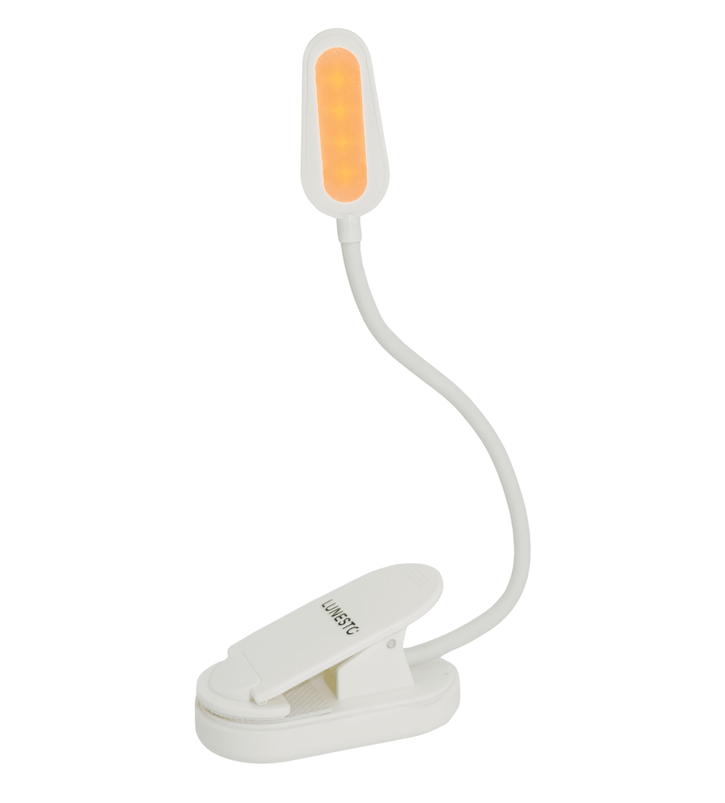 LUNESTO LED Lampička na čtení bez modré složky s CLIP-ONEM bílá