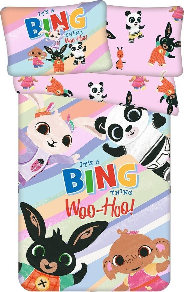 Bavlněné dětské povlečení do postýlky 100x135 cm Bing 
