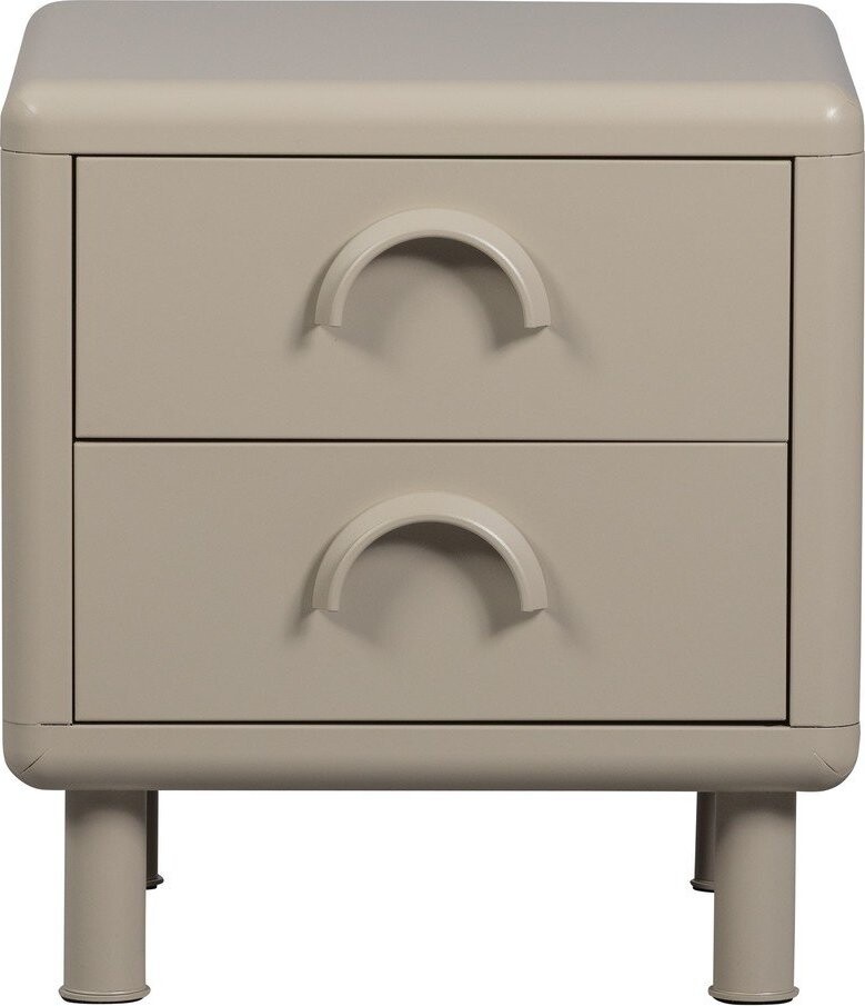 Béžový kovový noční stolek Rune – WOOOD