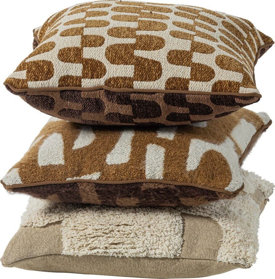 Dekorační polštáře v sadě 3 ks z žinylky 45x45 cm Fayden – WOOOD