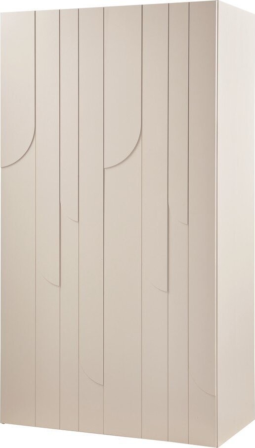 Světle šedá skříňka z borovicového dřeva 110x200x57 cm Rain – WOOOD