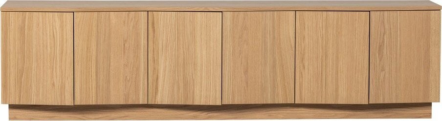 TV stolek z dubového dřeva v přírodní barvě 200x52x45 cm Zuma – WOOOD