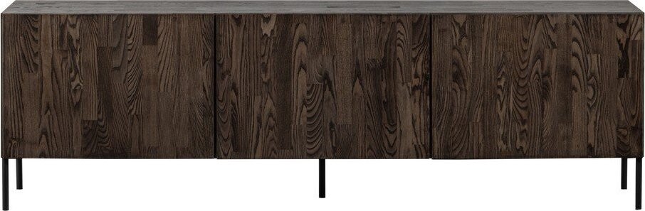 Hnědý TV stolek z borovicového dřeva 180x56x46 cm Bono – WOOOD