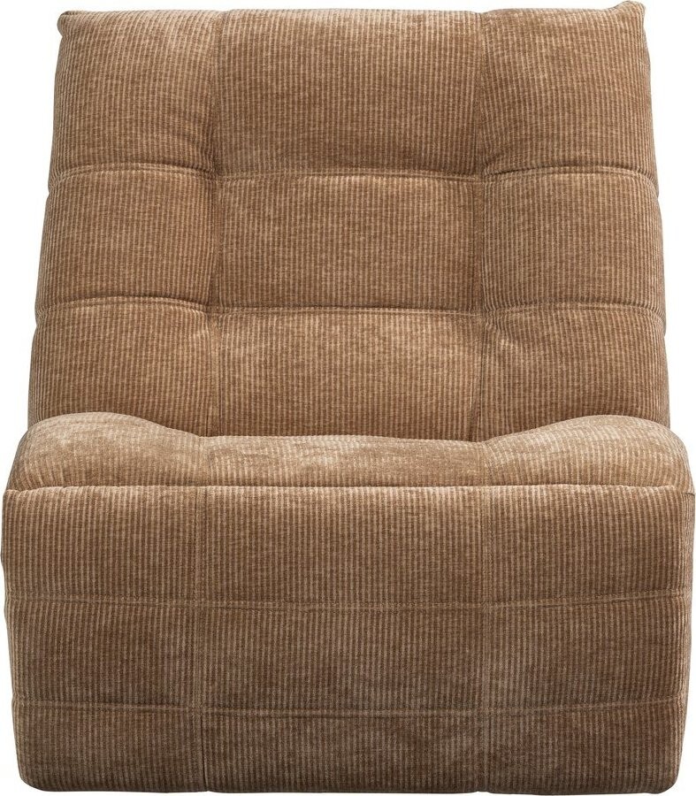 Světle hnědé polohovací manšestrové relaxační křeslo Hein – WOOOD