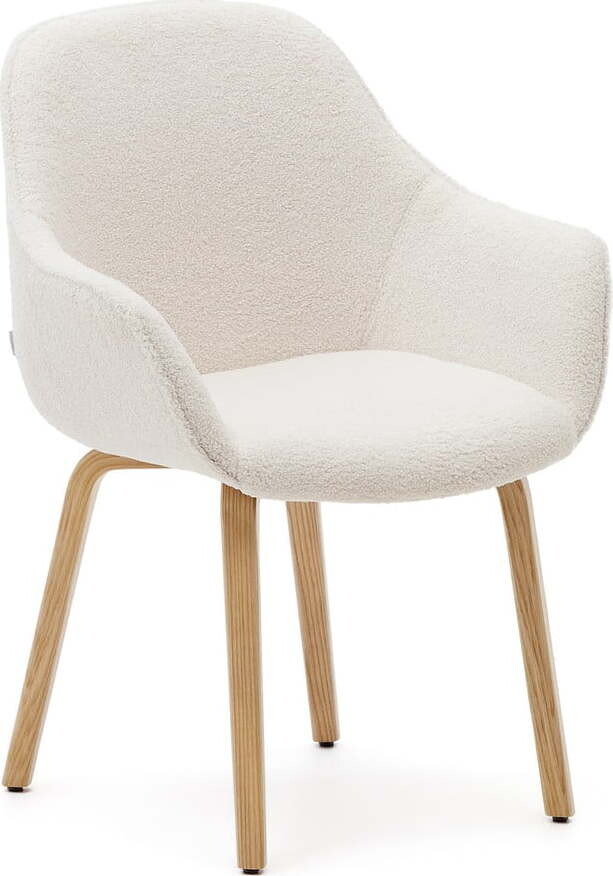 Bílé čalouněné jídelní křeslo Aleli – Kave Home