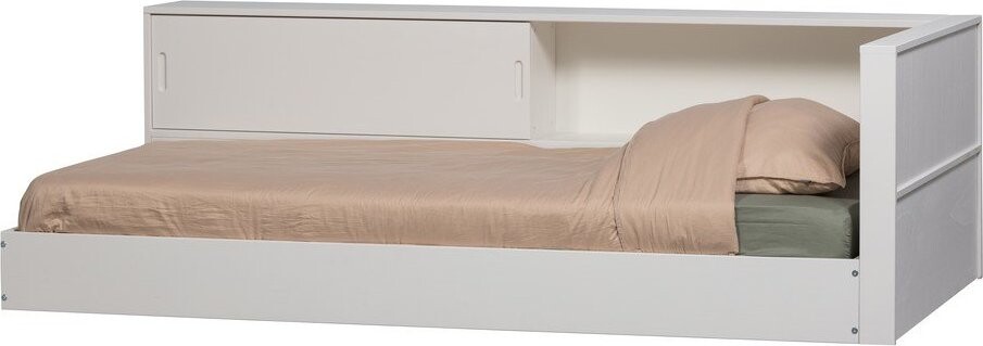 Bílá jednolůžková postel z borovicového dřeva bez roštu 90x200 cm Carter – WOOOD