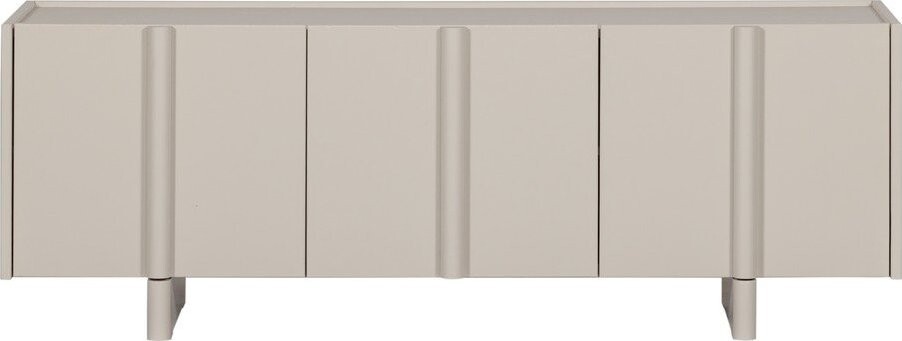 Světle šedý TV stolek z borovicového dřeva 152x53x46 cm Basu – WOOOD