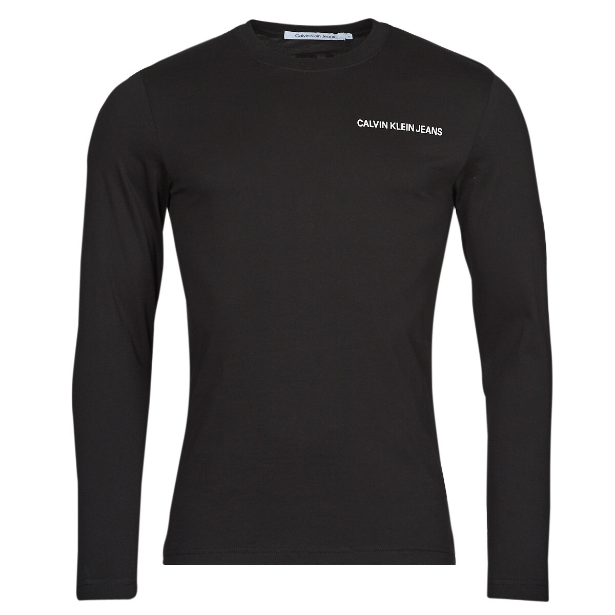 Calvin Klein Jeans  ESSENTIAL BACK INSTIT LS TEE  Černá