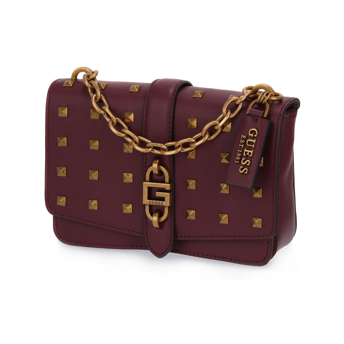 Guess  MER SQUARE G LUX CROSSBODY  Červená