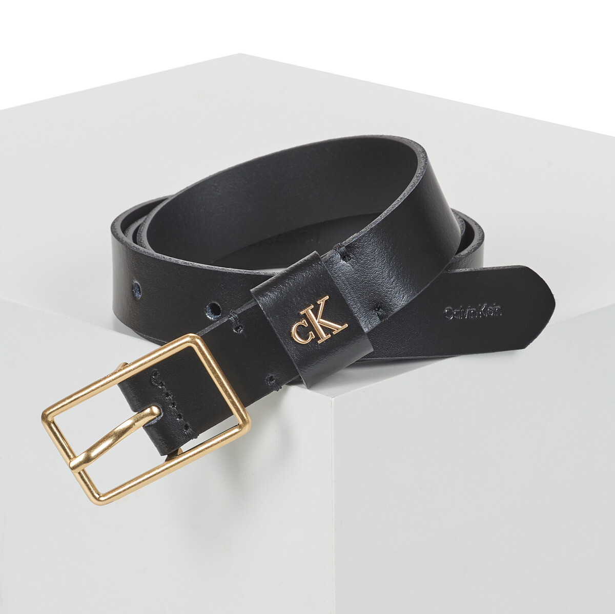Calvin Klein Jeans  SQUARE BUCKLE CK LOOP 25MM  Černá