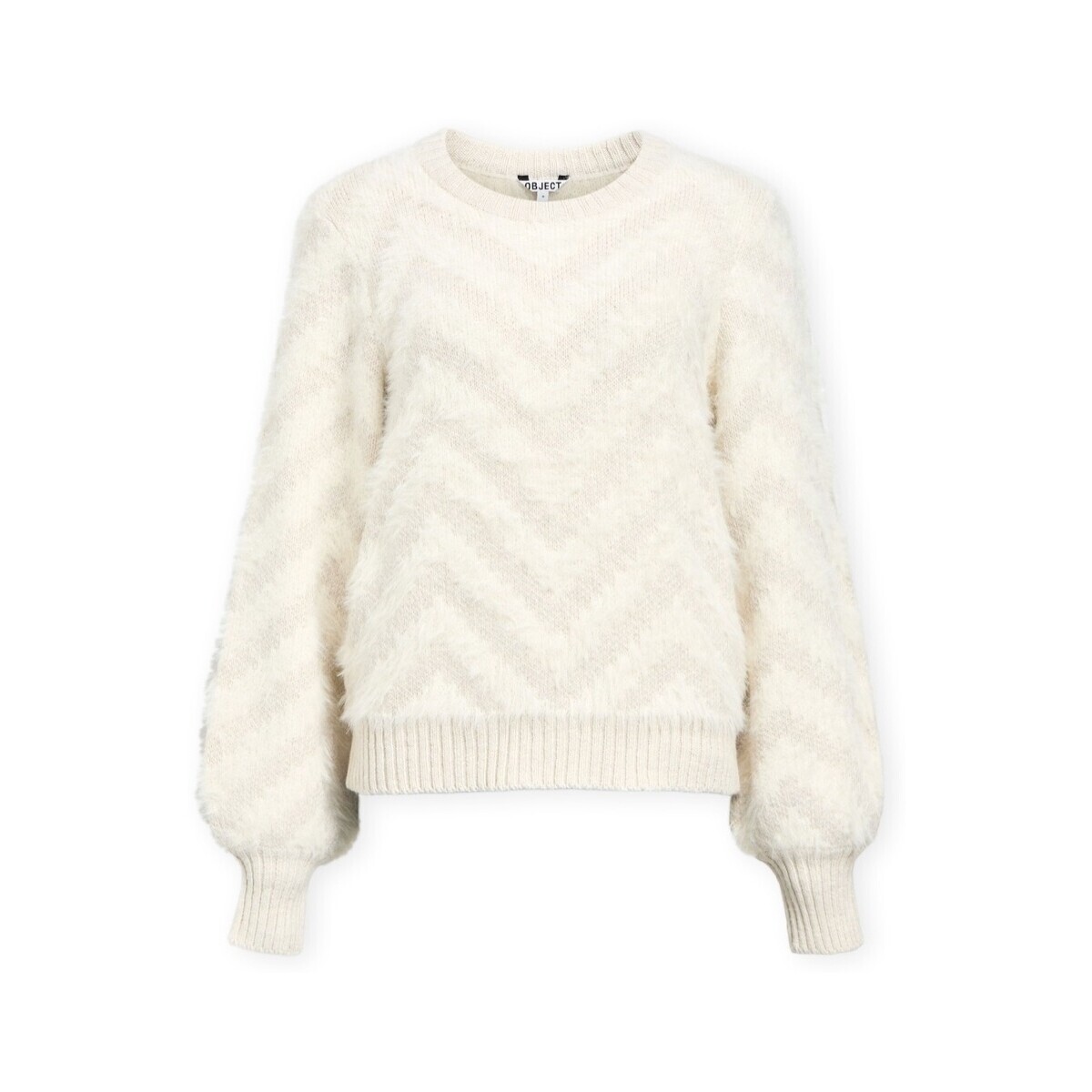 Object  Noos Hollow Knit - White Sand/Morel  Hnědá