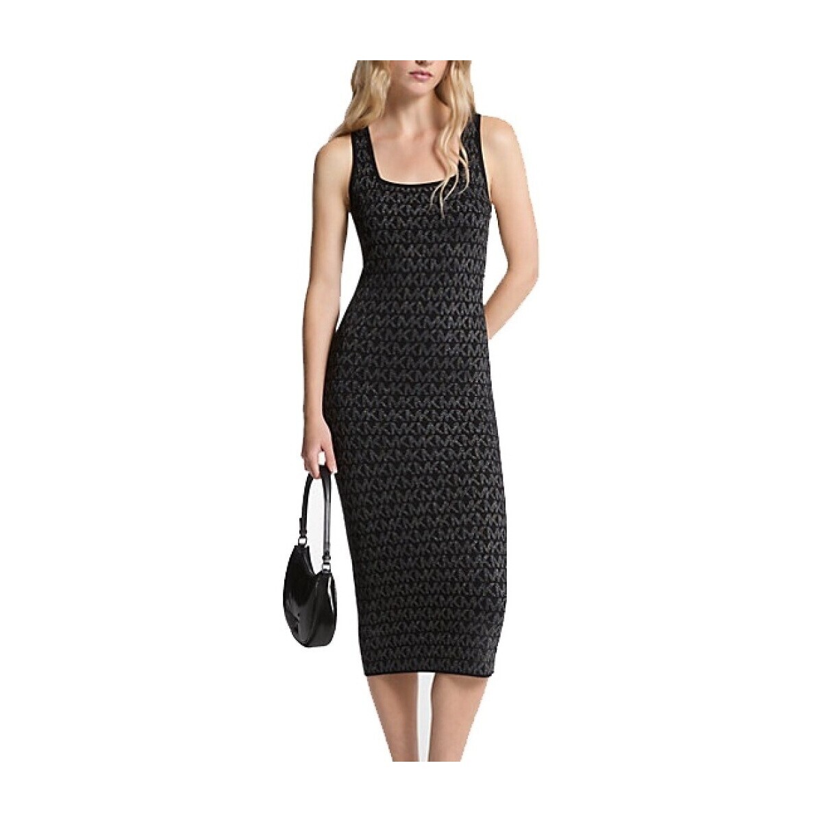 MICHAEL Michael Kors  METALLIC MK SQ NK DRS  Černá