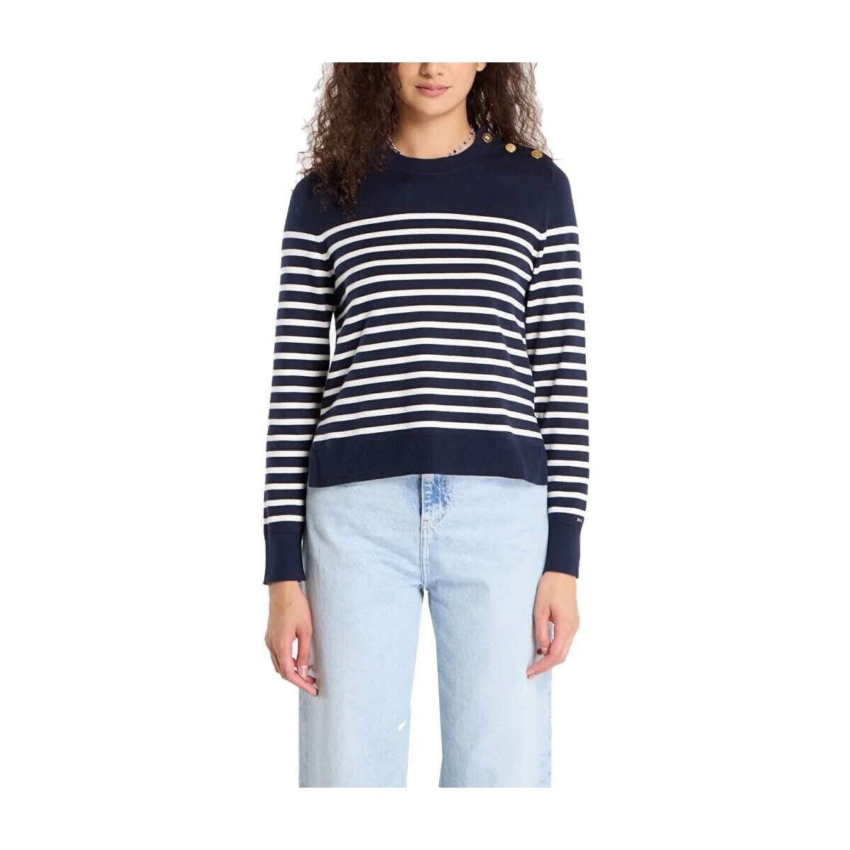 Tommy Hilfiger  CO JERSEY MID GG LS GOLD  Modrá