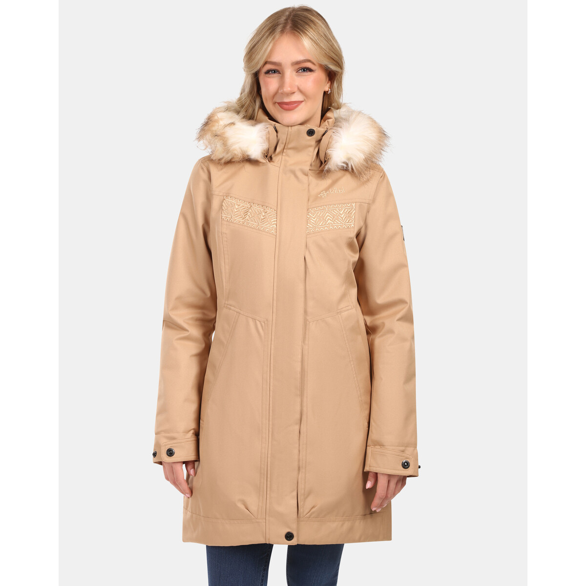 Kilpi  Dámský zimní kabát  PERU-W  Béžová