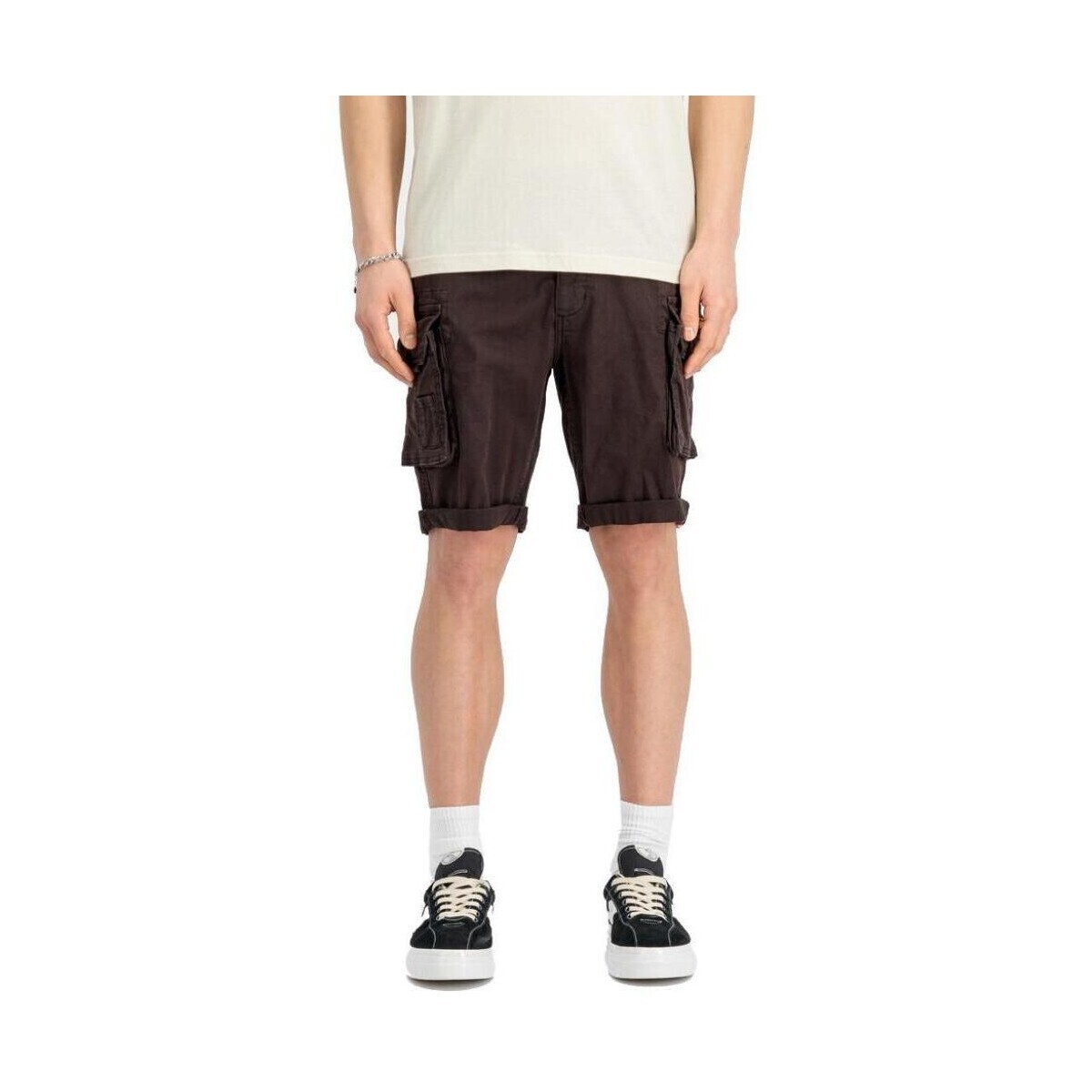 Alpha Industries  CREW SHORT  Hnědá