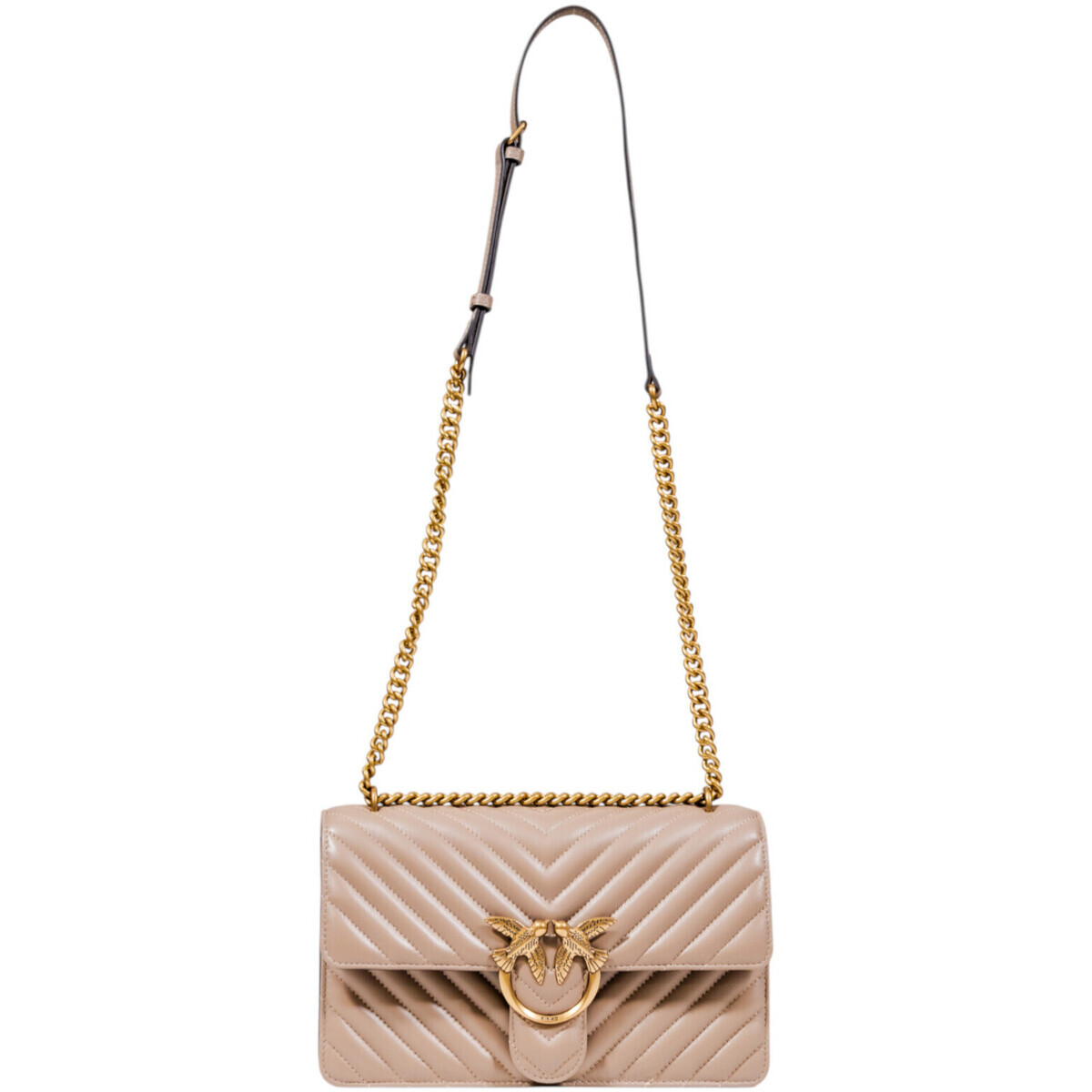 Pinko  LOVE ONE CLASSIC DC SHEEP NAPPA CHEVRON 100941 A0GK  Béžová