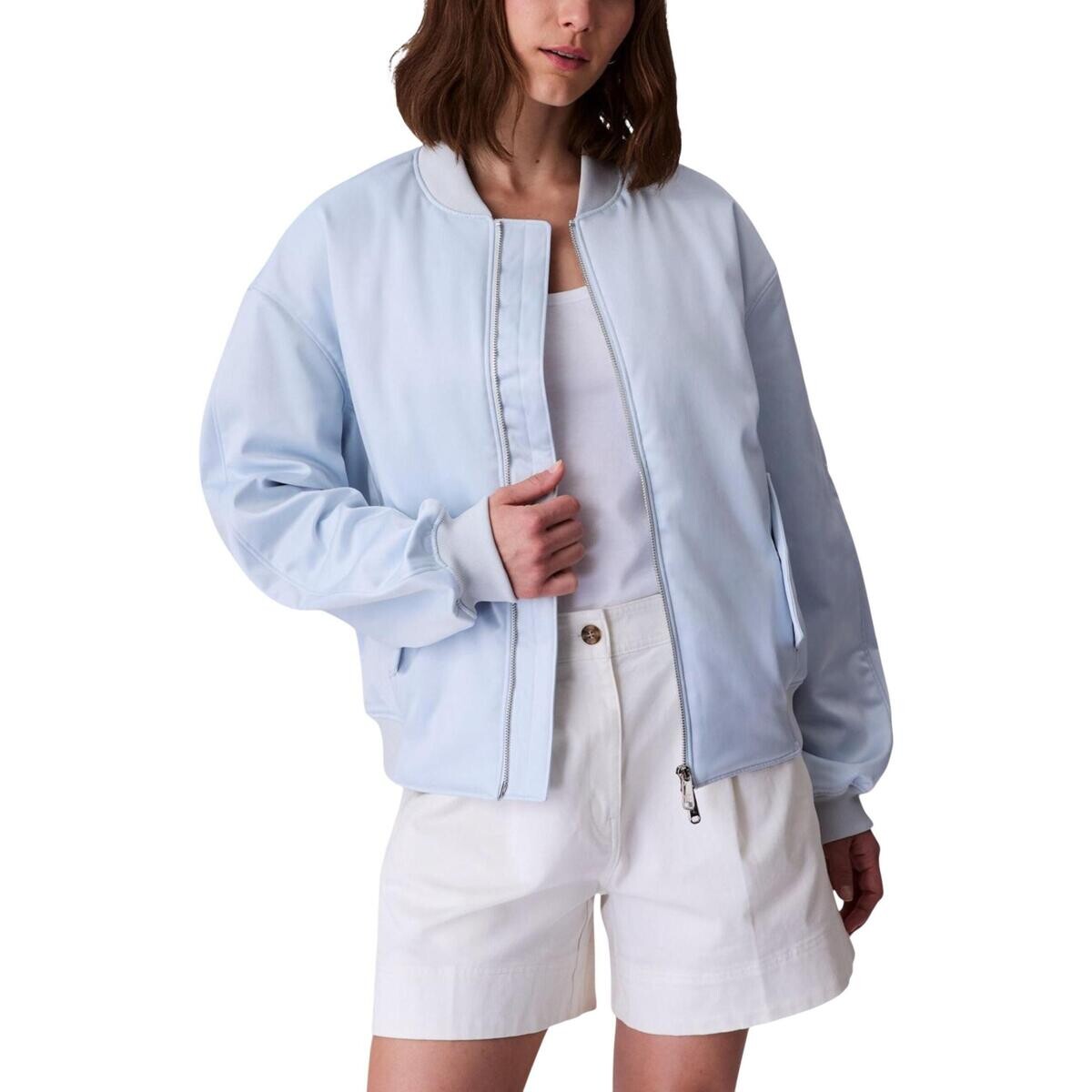 Calvin Klein Jeans  SATIN BOMBER LV044C530G  Modrá