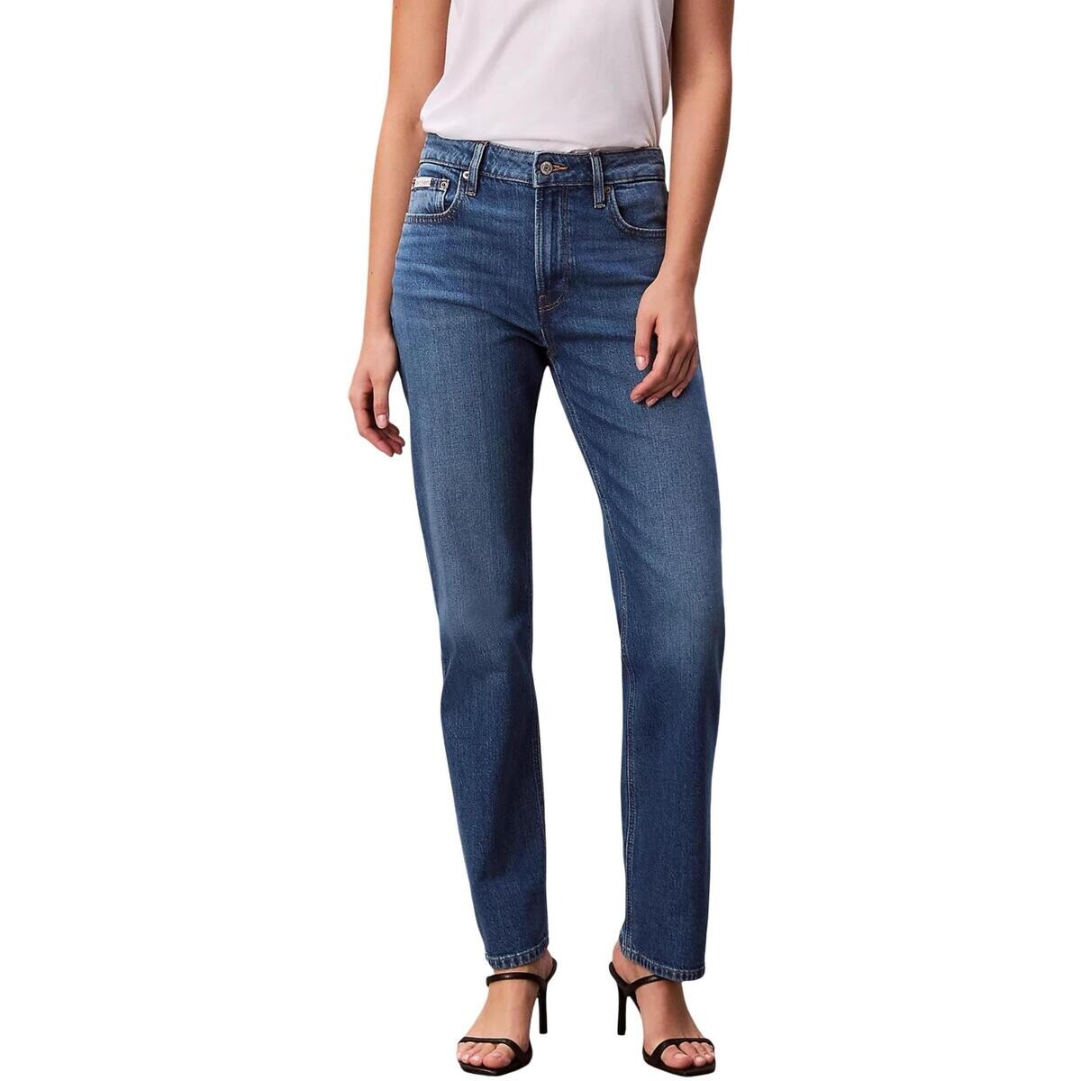 Calvin Klein Jeans  HIGH RISE STRAIGHT I LV047B913G  Modrá