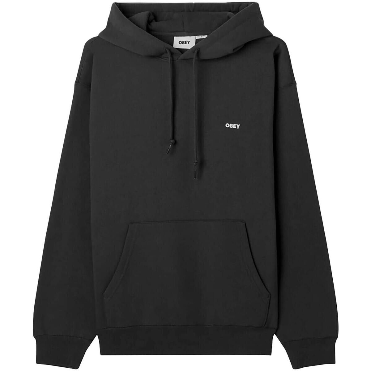 Obey  Established Works Bold Hood Ii Fleece  Černá