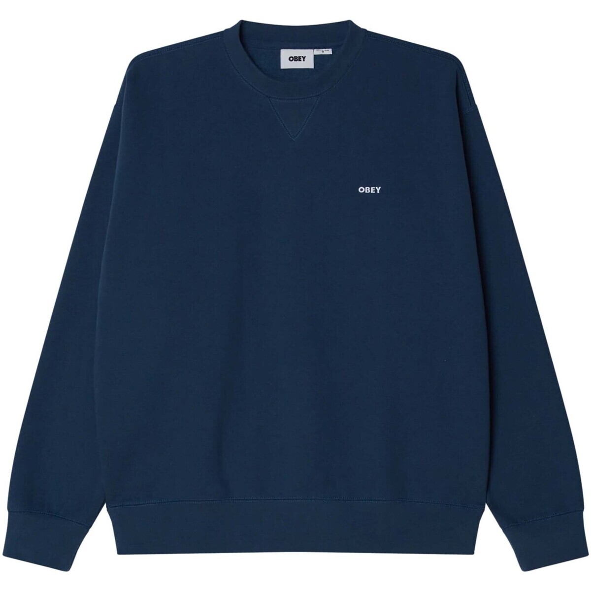 Obey  Established Works Bold Crew Ii Fleece  Modrá