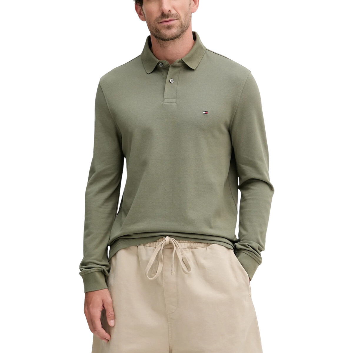 Tommy Hilfiger  1985 REGULAR LS POLO MW0MW20183  Zelená