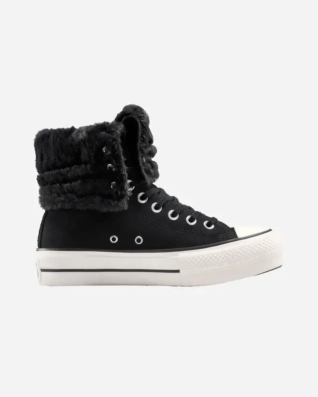 converse Dámské zimní boty CONVERSE CHUCK TAYLOR ALL STAR FOLD-OVER LIFT XHI FAUX FUR 36,5 EU A15229C
