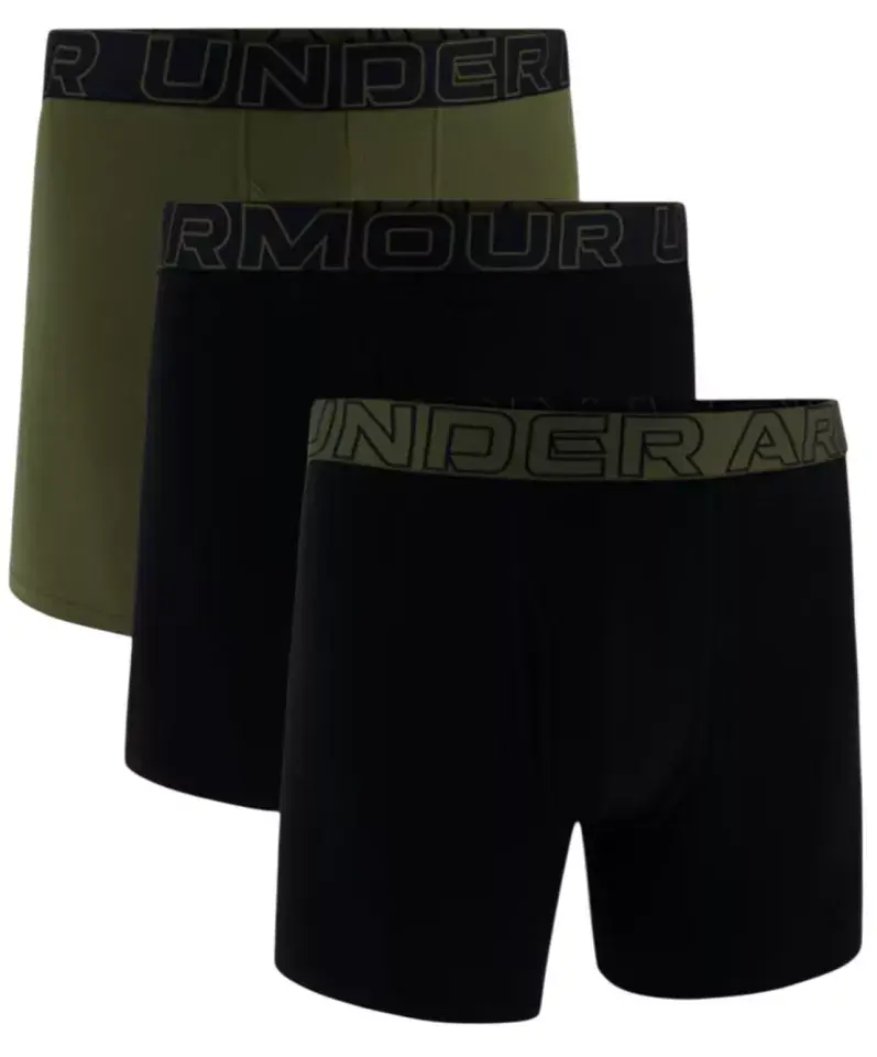 Under Armour Pánské boxerky UNDER ARMOUR PERFORMANCE COTTON - SOLID 6in 3PK S 1383889-005