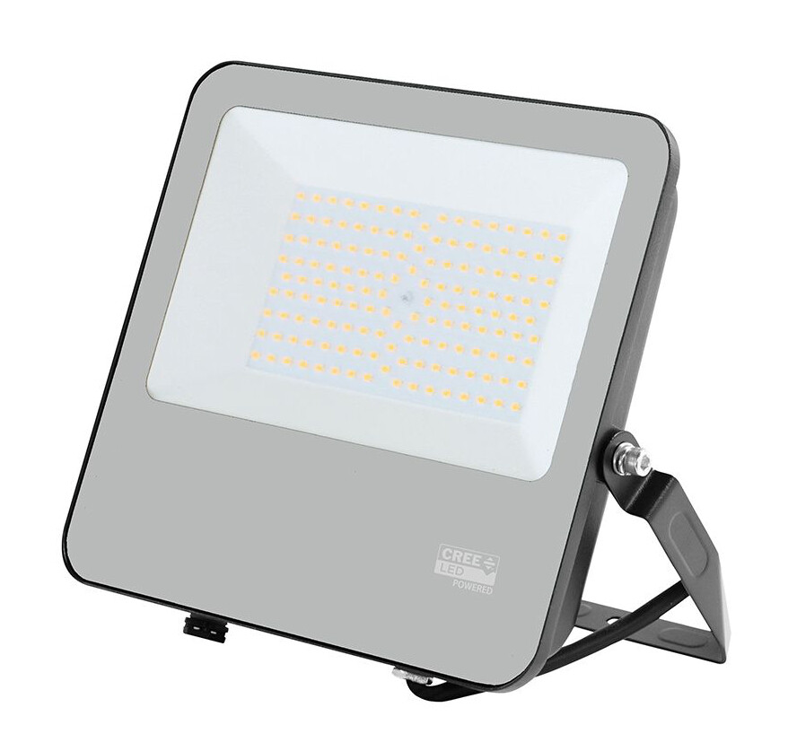 LED Solution Černý LED reflektor 100W 135lm/W Premium s 1m kabelem Barva světla: Denní bílá 232186