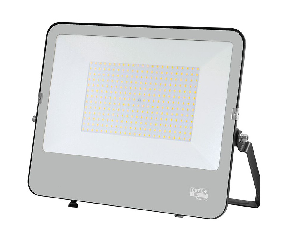 LED Solution Černý LED reflektor 200W 135lm/W Premium s 1m kabelem Barva světla: Denní bílá 232206