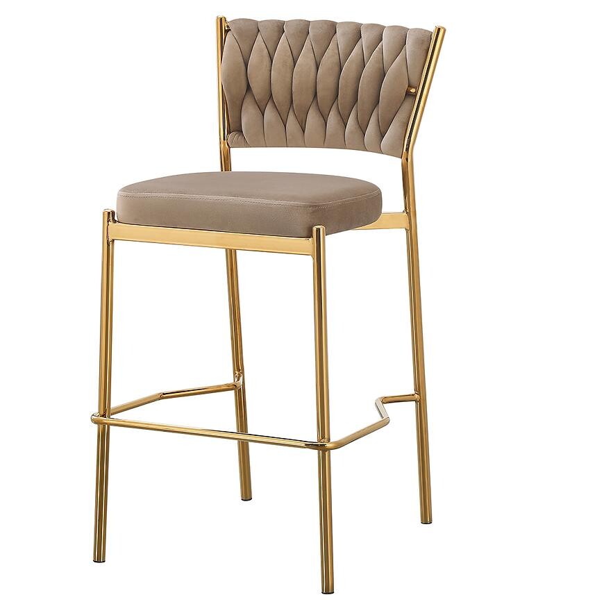 Barová židle Glamour 12515 béžová/zlatá