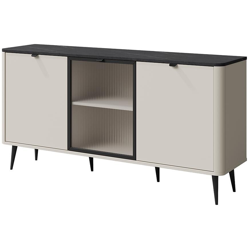 Komoda 160 Marly 7 3d kašmír/šedý kámen