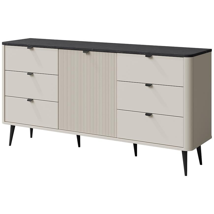 Komoda 160 Marly 9 1d6s kašmír/šedý kámen