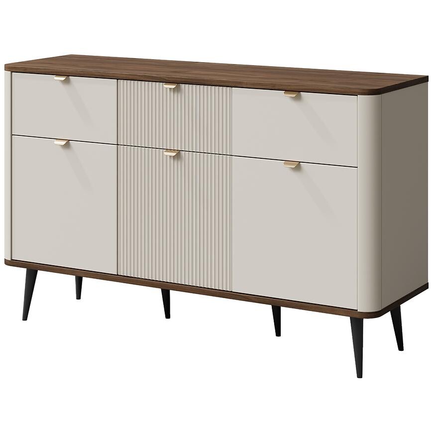 Komoda 130 Marly 10 3d3s ořech/kašmír