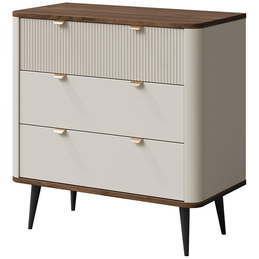 Komoda 90 Marly 11 3s ořech/kašmír