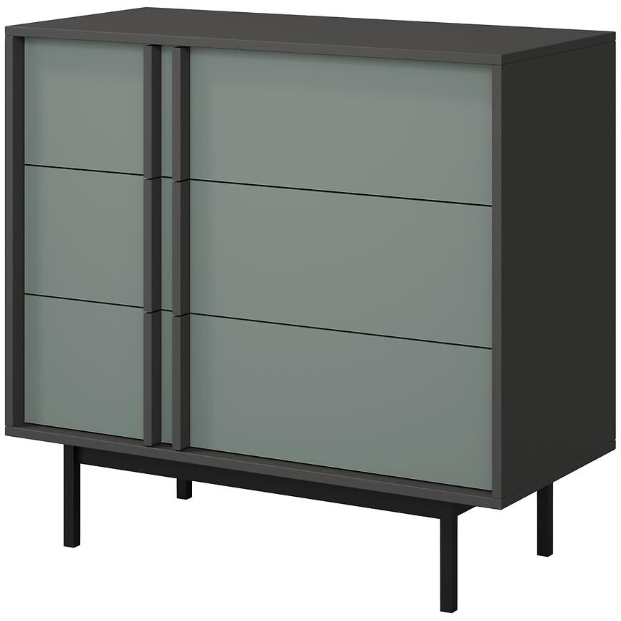 Komoda 90 Alsy 8 aloes/antracit