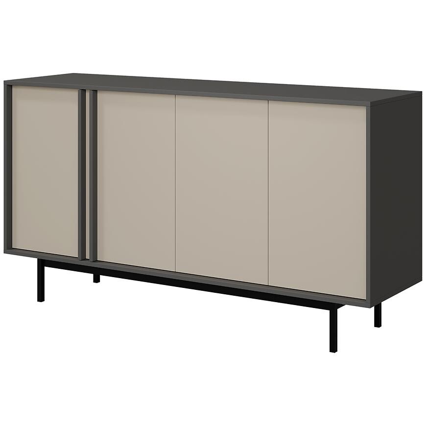 Komoda 160 Alsy 6 béžová světlý/antracit