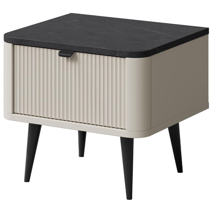 Noční stolek Marly 17 kašmír/šedý kámen