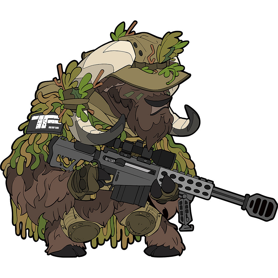 Gumová nášivka Task Force 2215 Contractor Ox Nr. 3 - barevná