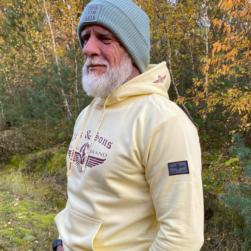 Mikina Erik and Sons Kahlberg - světle žlutá, XL