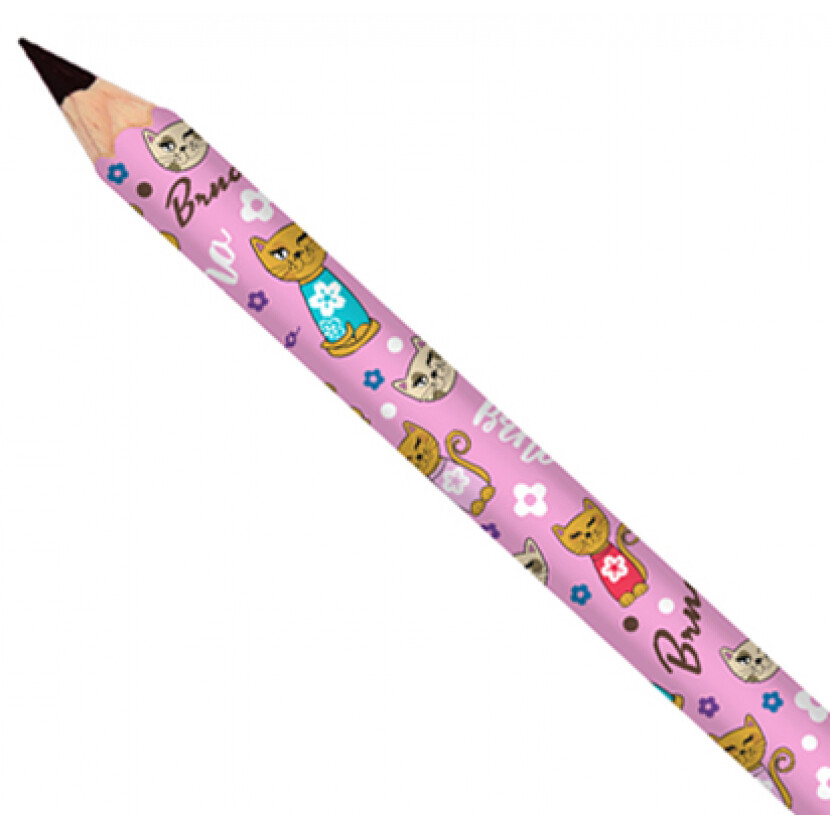 Tužka klasická Brno s kočkami - růžová