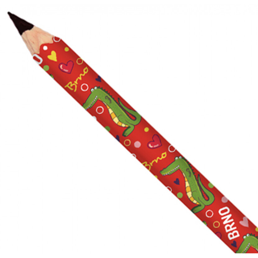 Tužka klasická Brno s draky - červená