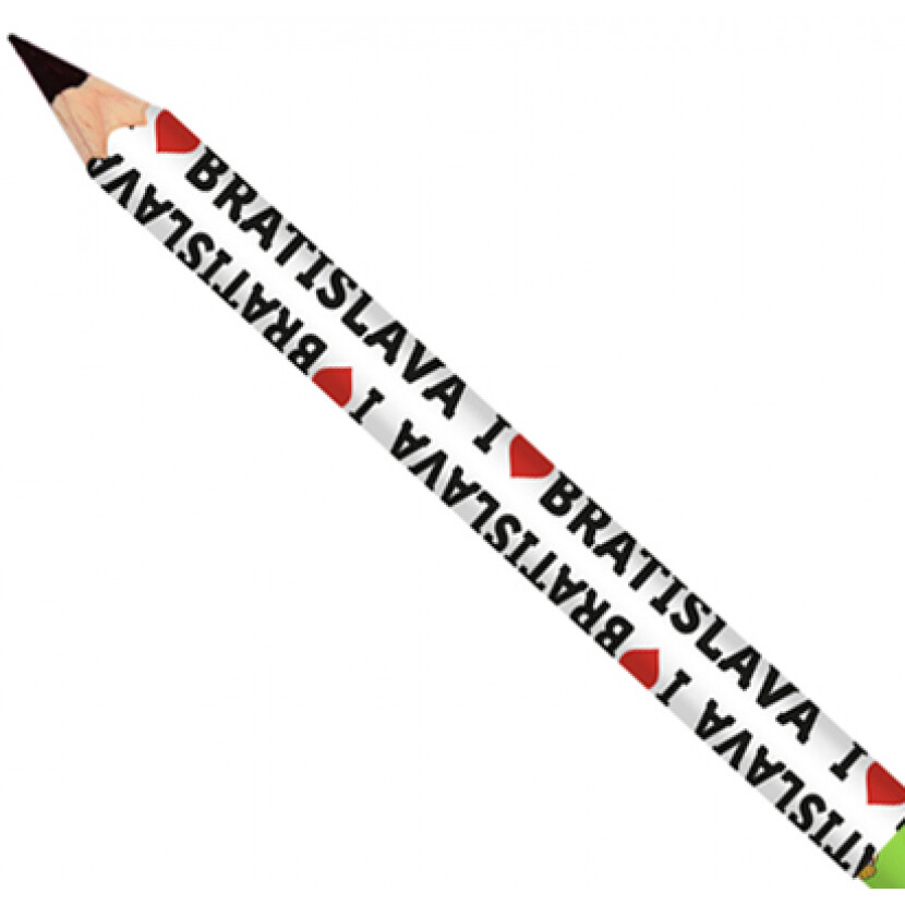 Tužka klasická I love Bratislava - bílá