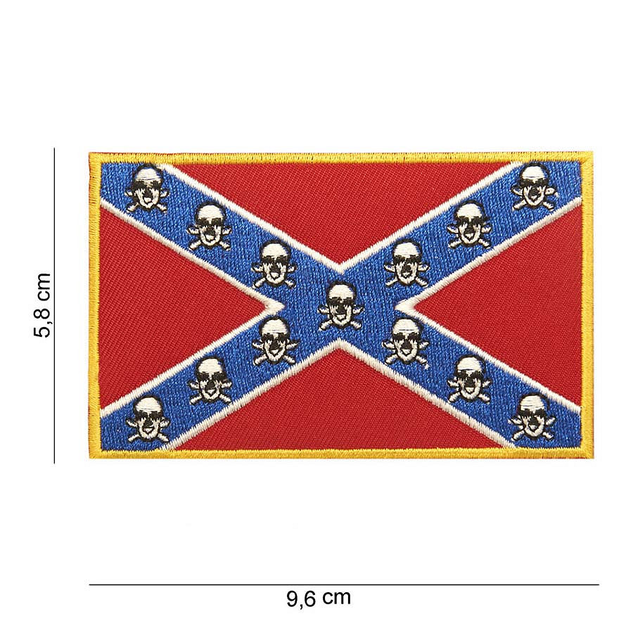Nášivka textilní Fostex vlajka Jižanská s lebkami (USA) 5,8x9,6 cm - barevná