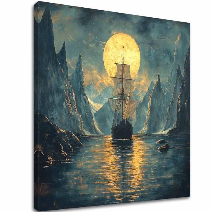 Obraz na plátně Loď ve Splitu - Epická scéna