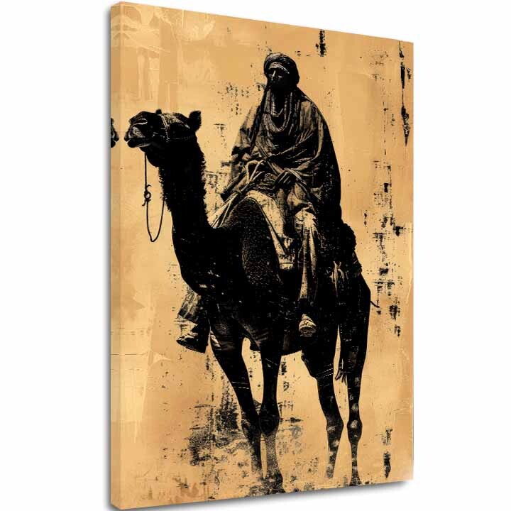 Obraz na plátně Jezdec na koni - Vintage dekorace